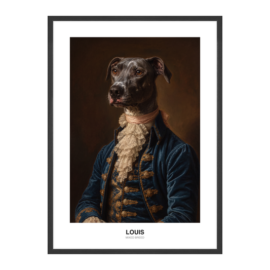 Blue Velvet Marquis Pet Portrait