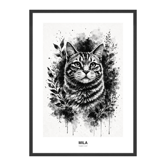 Kraftige Strøk Sumi-E Pet Portrait