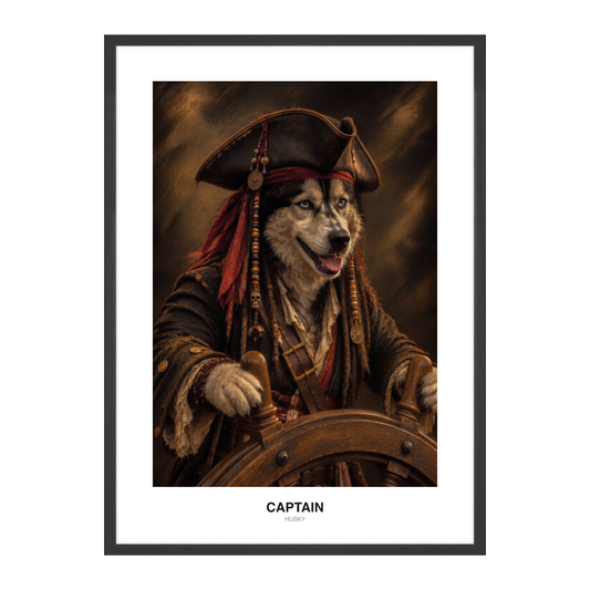Buccaneer at the Helm Pet Portrait