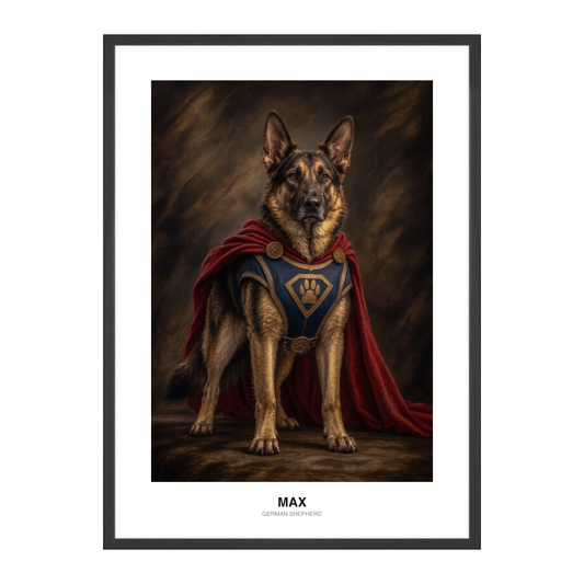 Caped Super Hero Pet Portrait