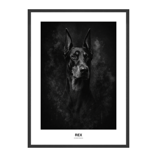 Kullbakgrunn Svart-Hvitt Pet Portrait