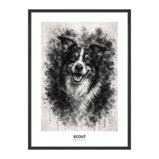 Tung Kullblyantskisse Pet Portrait