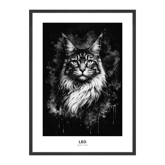 Cinema Noir Svart-Hvitt Pet Portrait