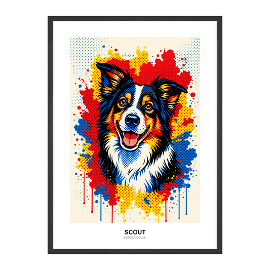 Tegneserie-Halftone Pop Art Pet Portrait