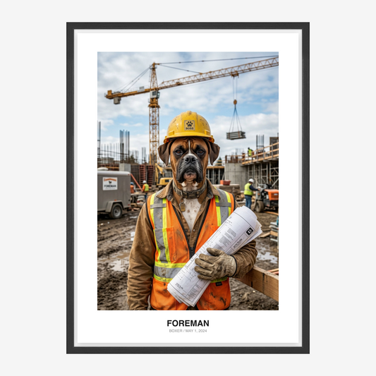 Construction Boss Pet Portrait