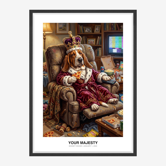 Couch Potato King Pet Portrait