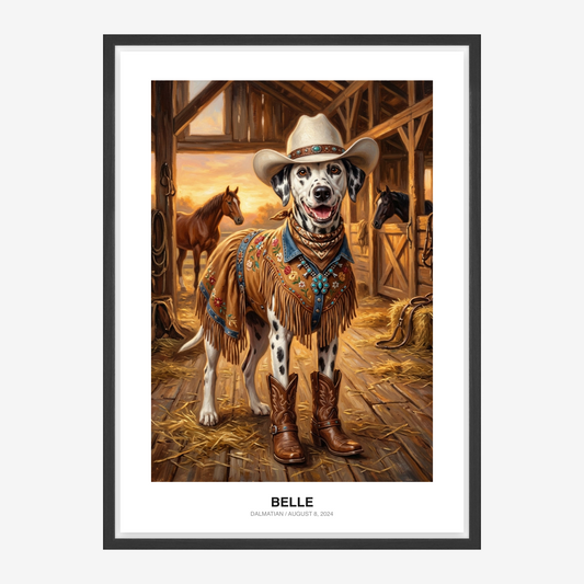 Cowgirl Belle Kæledyrsportræt