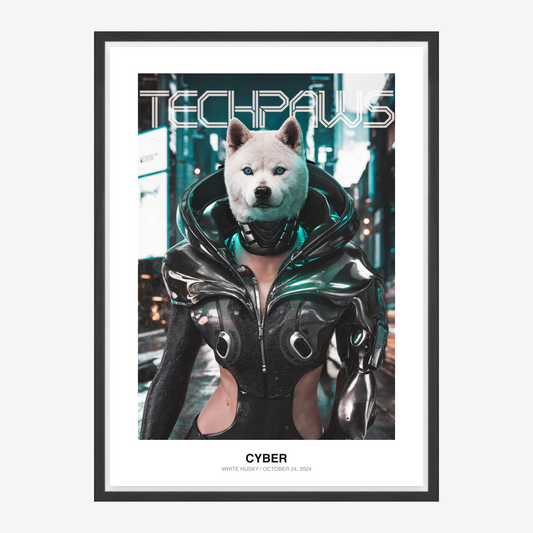 Cyberpunk Operative Pet Portrait