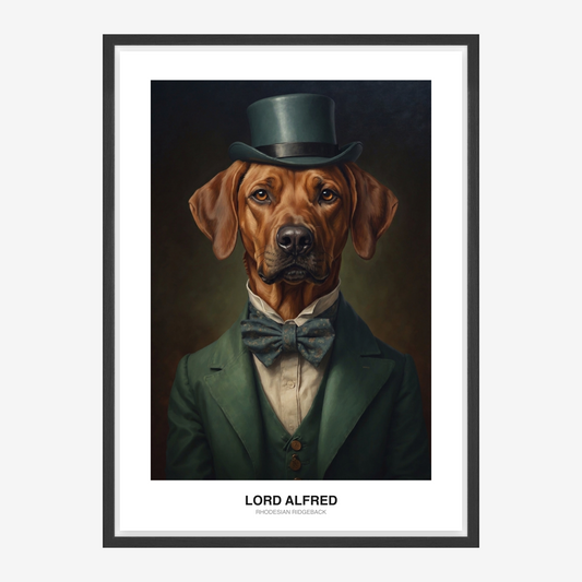 Elegantní Viktoriánský Gentleman Portrét mazlíčka