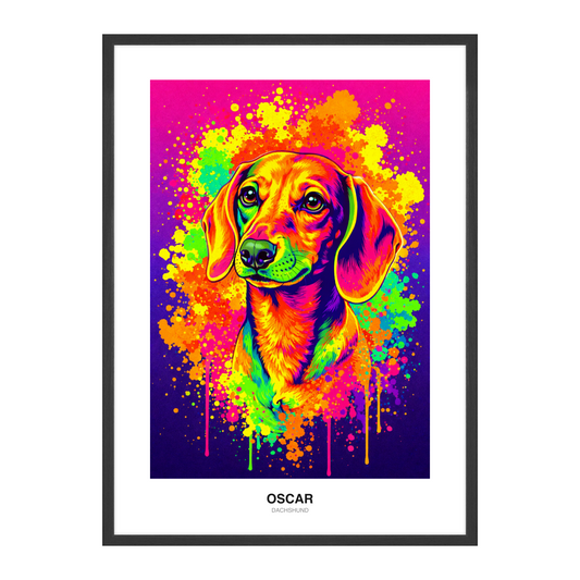 Day-Glo Fluoro Pop Art Pet Portrait