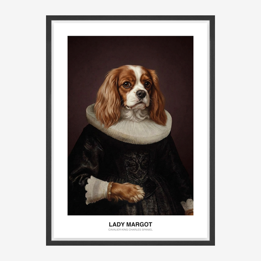 Retrato de mascota de duquesa del Renacimiento holandés