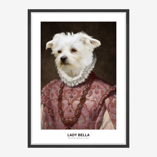 Elizabethan Noblewoman Portret zwierzęcia