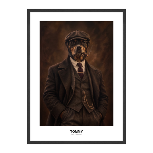 Flat Cap Gangster Pet Portrait