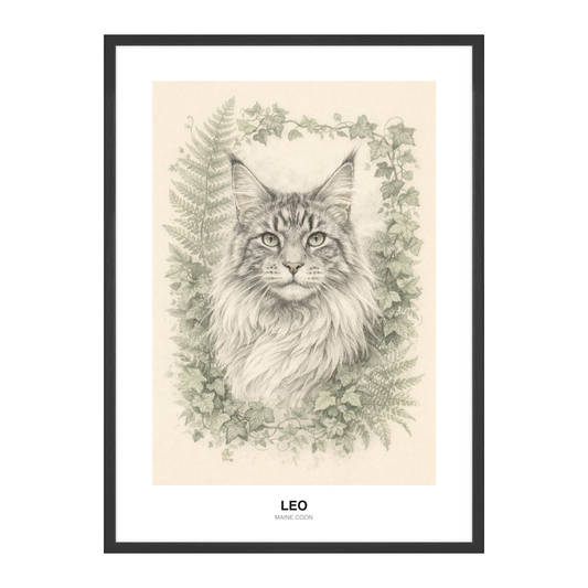 Skogsbregne Botanisk Blyant Pet Portrait