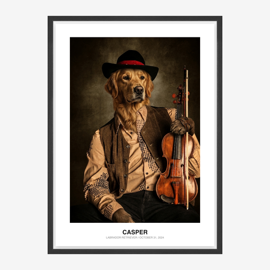 Ghostly Fiddler Pet Portrait