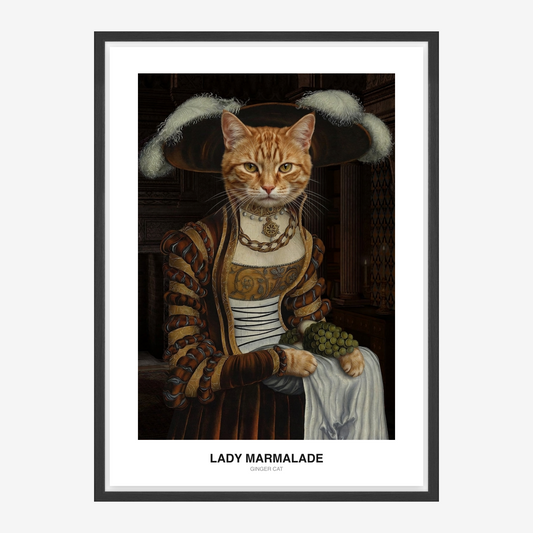 Gilded Renaissance Noble Portret zwierzęcia