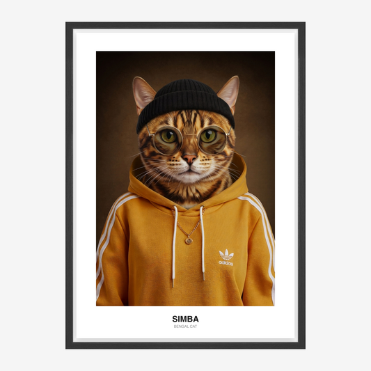 Zlatý Streetwear Portrét mazlíčka