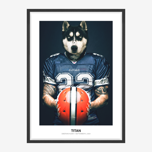 Gridiron MVP Pet Portrait