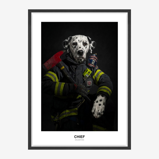 Heroic First Responder Pet Portrait