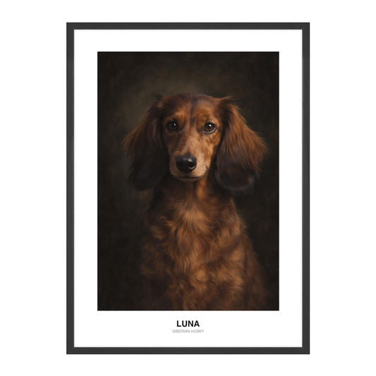 Midnight Charcoal Oil Pet Portrait