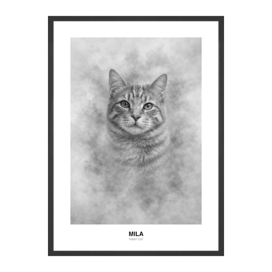 Tåkete Wash Svart-Hvitt Pet Portrait
