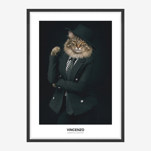 Moderní Noir Gentleman Portrét mazlíčka