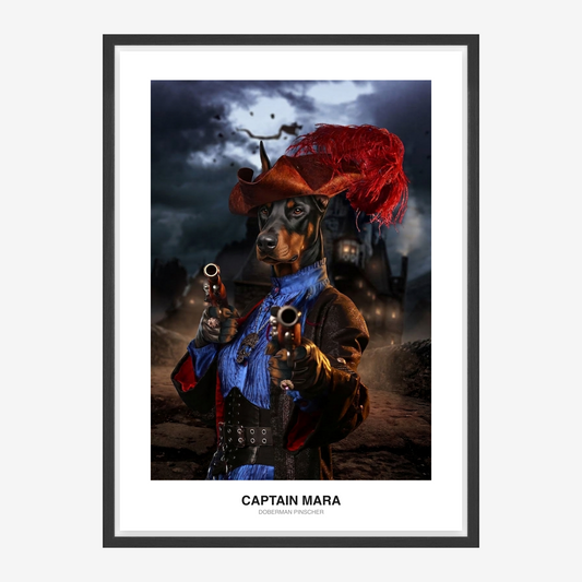 Retrato de mascota Capitán pirata fantasma
