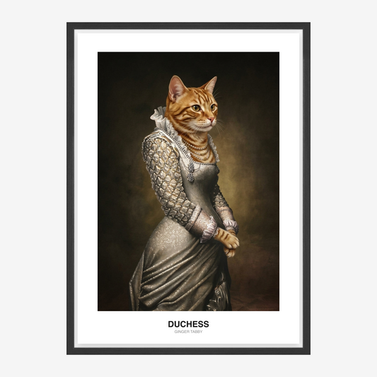 Retrato de mascota Duquesa de perlas real