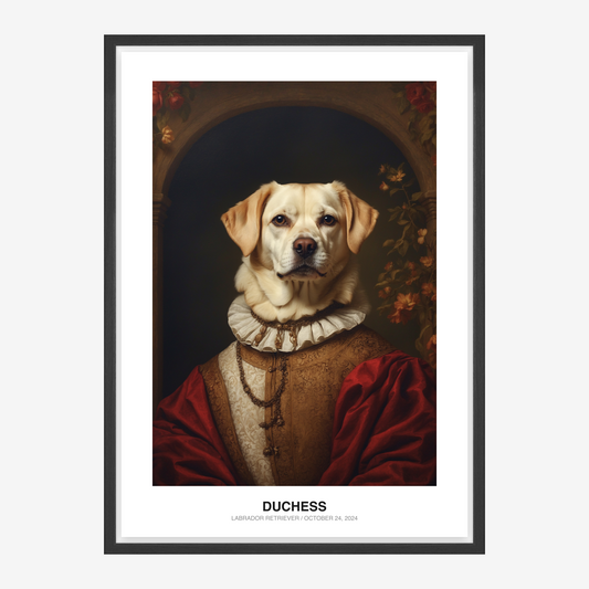 Renaissance Noblewoman Portret zwierzęcia