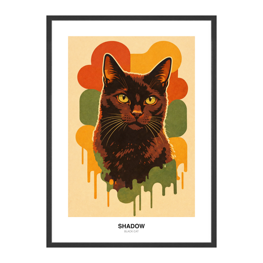 Retro Fargeblokk Pop Art Pet Portrait