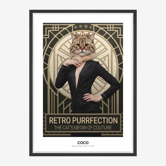 Retro Couture Queen ペットポートレート