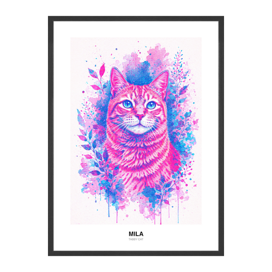 Risograf Duotone Pop Art Pet Portrait