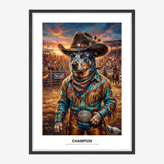 Rodeo Champion Huisdierportret