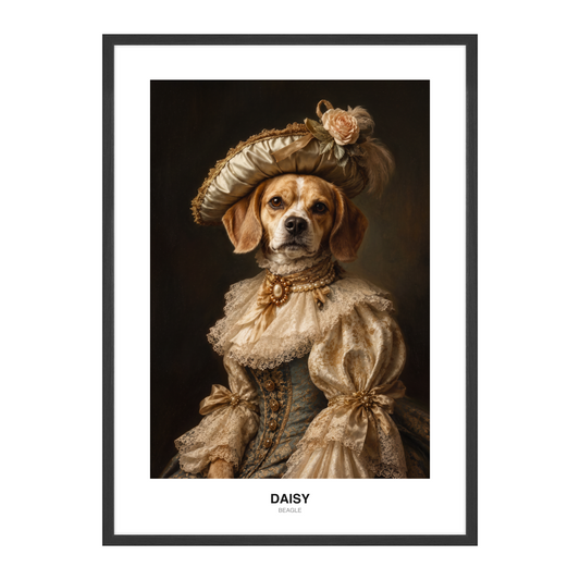 Rose Bonnet Lady Pet Portrait
