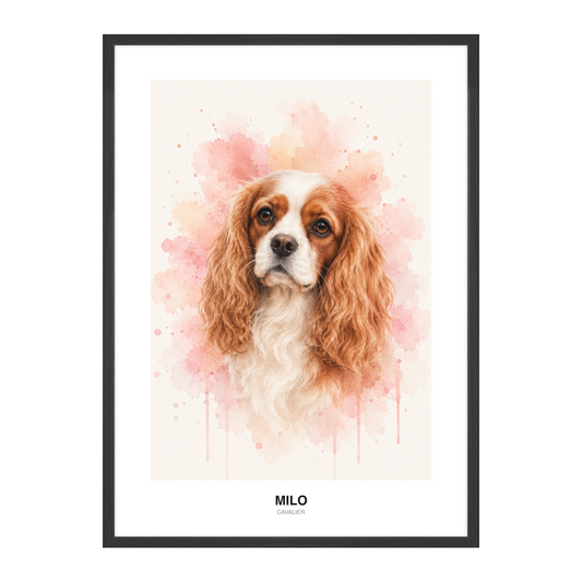 Ritratto Pet ad Acquerello Quarzo Rosa