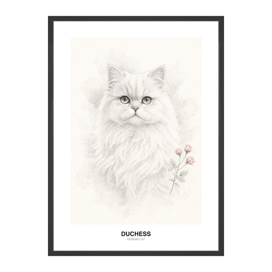 Rosenknopp-Kvist Botanisk Blyant Pet Portrait