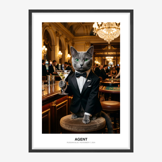 Secret Agent Pet Portrait