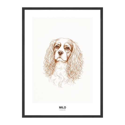 Sepia Fin Strek Pet Portrait
