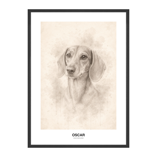 Myk Toning Blyantskisse Pet Portrait