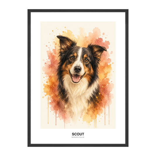 Ritratto Pet ad Acquerello Sunset Glow