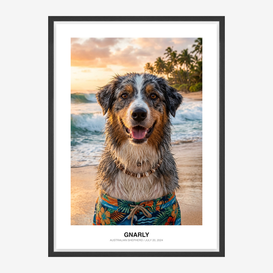 Surfer Dude Pet Portrait