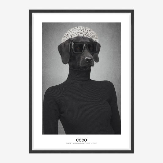 Retrato de mascota La musa vanguardista