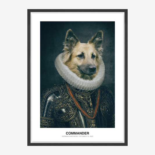 The Noble Chevalier Pet Portrait