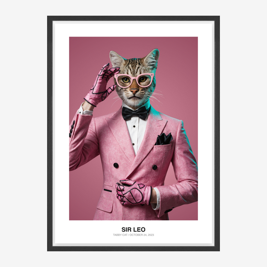Růžový Dandy Portrét mazlíčka