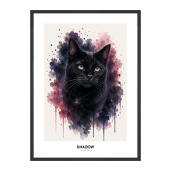 Twilight Moody Watercolor Pet Portrait