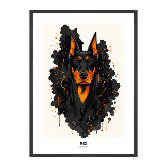Vektor Flat Pop Art Pet Portrait