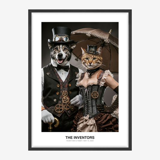 Victorian Clockwork Couple Kæledyrsportræt