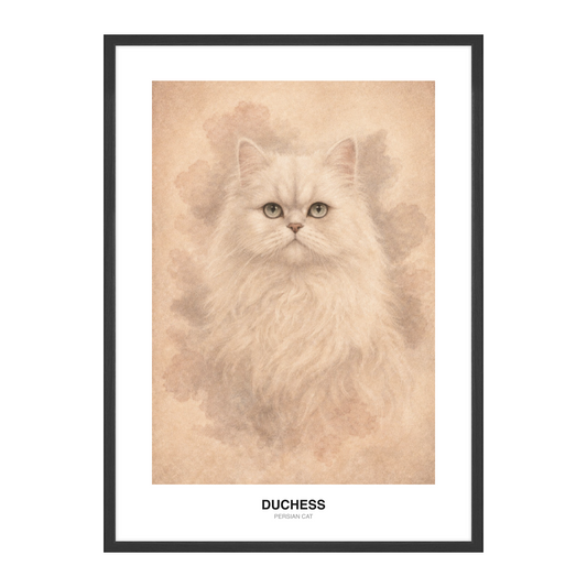 Vintage Dempet Pastellkritt Pet Portrait