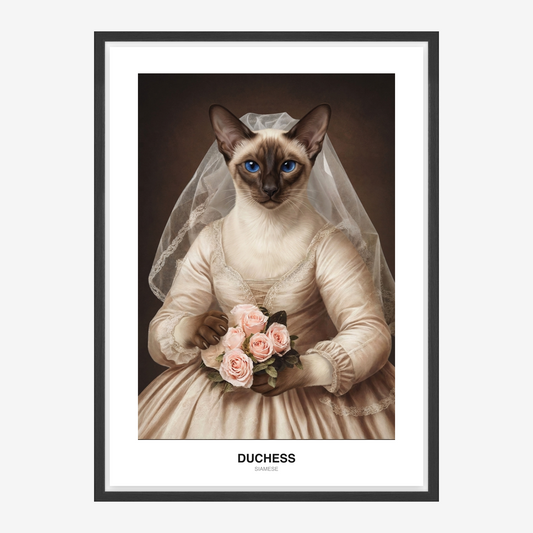 Vintage Victorian Bride Portret zwierzęcia