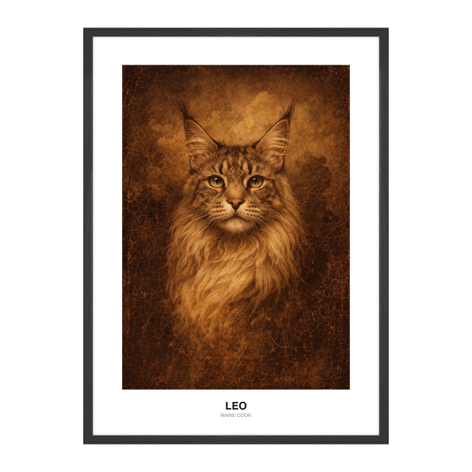 Vintage Viktoriansk Olje Pet Portrait